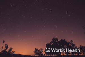 Nature skyline against a starry night sky. How to sleep better