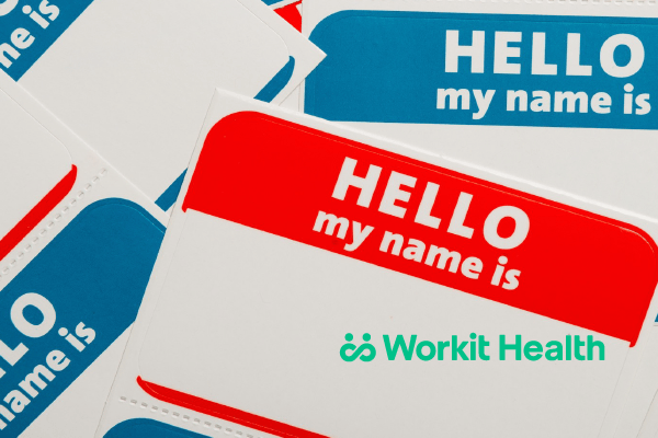 A stack of "Hello My Name Is ..." nametag stickers