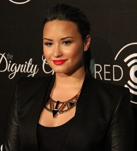 Demi Lovato on a red carpet