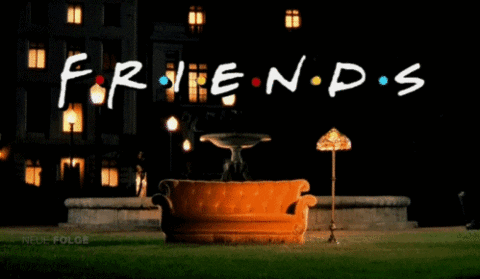 Gif of the couch from the opening shot of Friends.