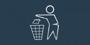 The "No Littering" icon, which shows a person throwing trash in a garbage can. Drug Take back.