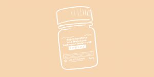 Drawing of a pill bottle of Buprenorphine/Naloxone