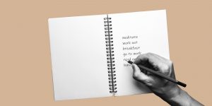 Writing a list in a notebook. Creating a recovery routine