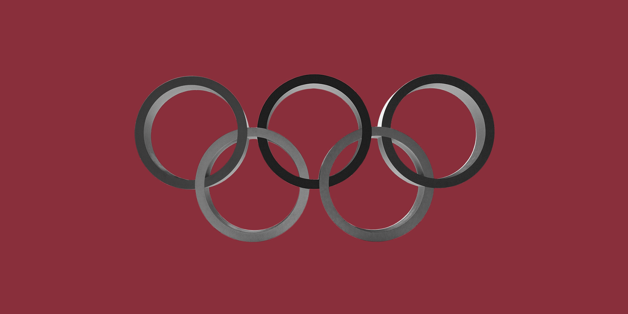 The Olympic rings. Olympic athletes in addiction recovery