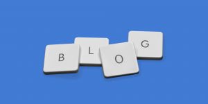 Letter tiles spelling out "BLOG" on a blue background. Addiction Recovery blogs to follow