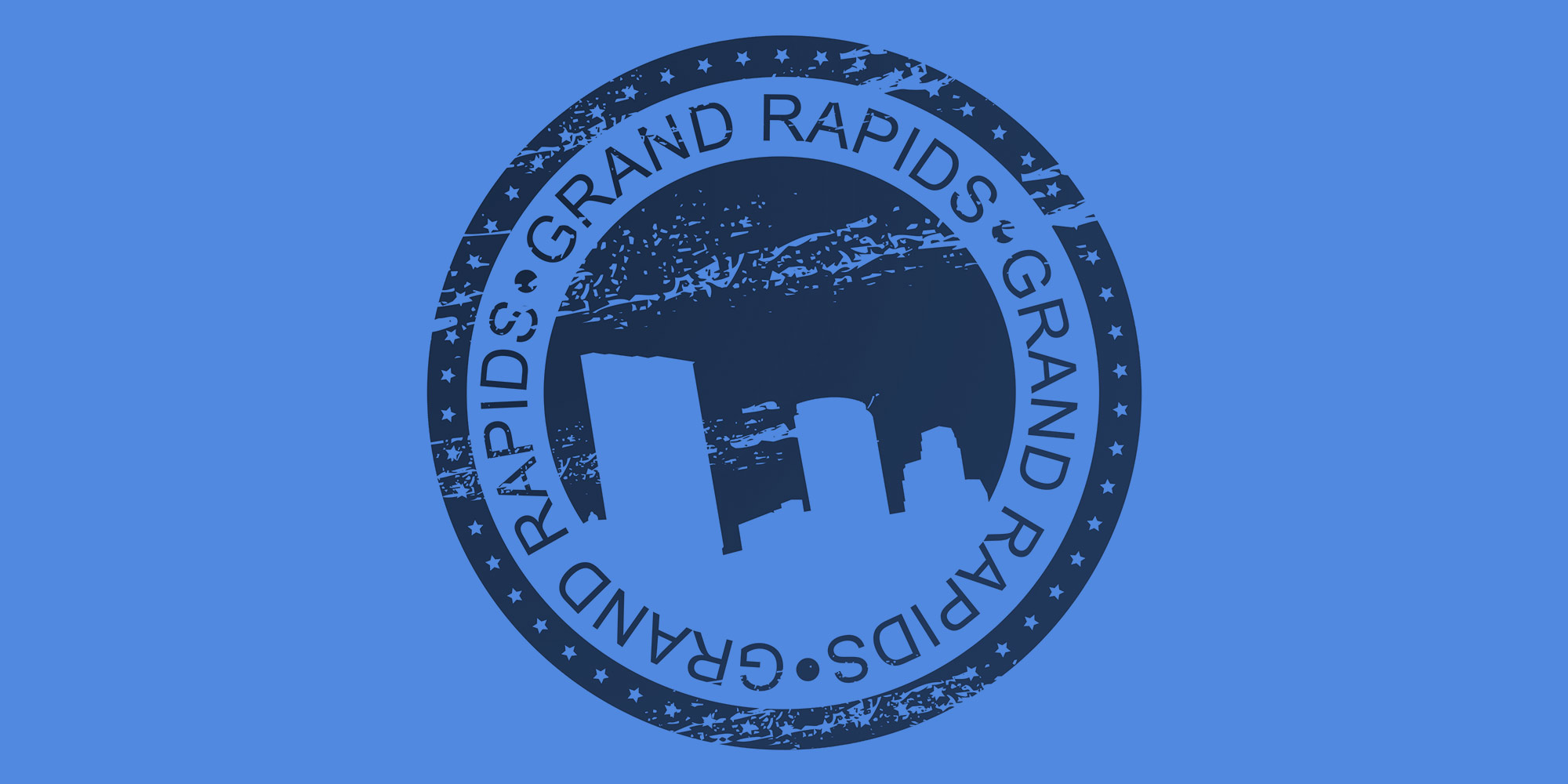 A round seal that says "Grand Rapids" around the circumference and shows an illustration of the Grand Rapids skyline. How to get Suboxone treatment in Grand Rapids, MI