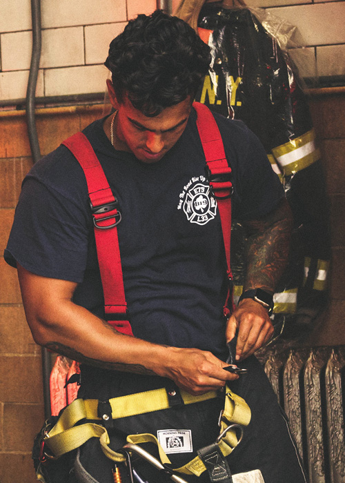 First Responder getting ready for a shift