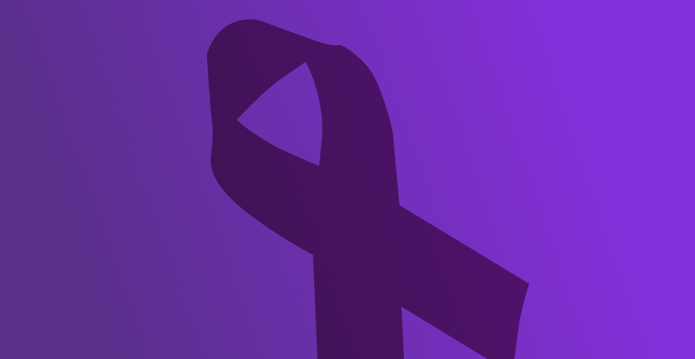 Purple ribbon for National Recovery Month