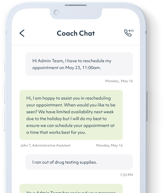 Workit Coach Chat within App