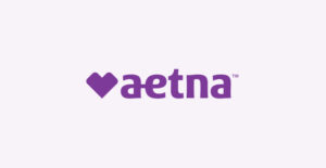 Violet Aetna logo on a pale purple background
