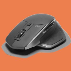 Gaming mouse on an orange background. How I realized I was spending too much time playing games