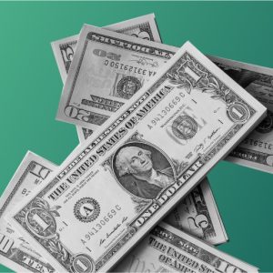 Dollar bills against a green gradient background. Affording your Suboxone prescription