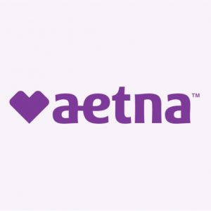 Violet Aetna logo on a pale purple background