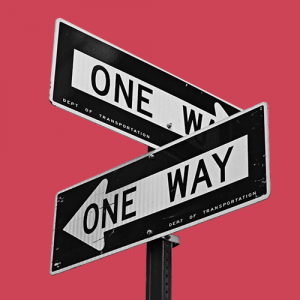 One way street signs