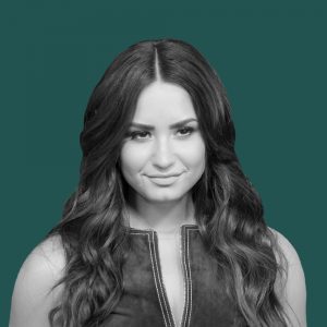 Demi Lovato on a green background. What is Cali Sober?