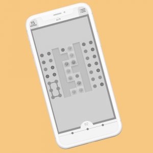 Phone with the game "Two Dots" on its screen. The unexpected lure of gaming addiction