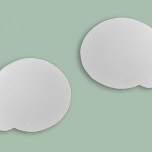 Two paper speech bubbles on a pale green background. Interview with Dr. Kevin Armington