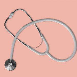 Stethoscope on peach background. Naltrexone side effects