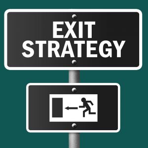 Sign that says, "Exit Strategy". Answering questions about Suboxone withdrawal